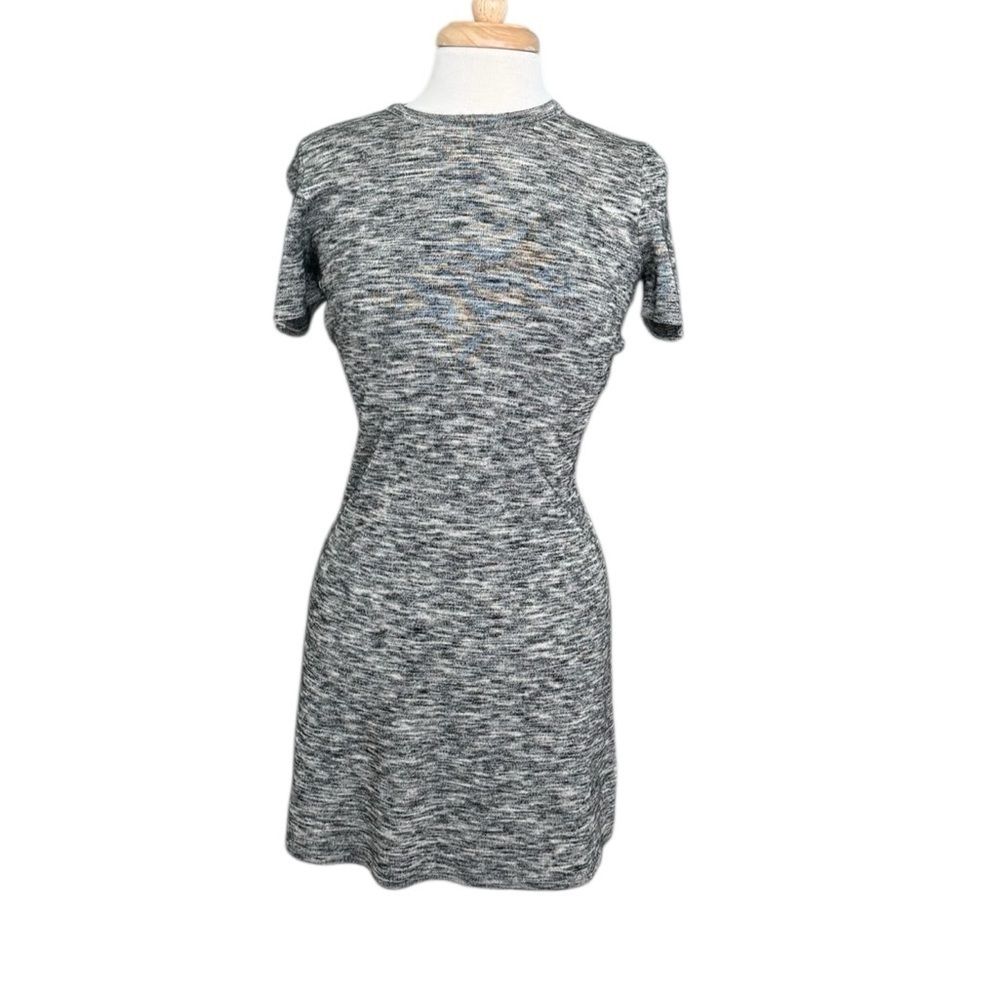 Theory Black and Gray Wool & Gray Women's Mini Dress Size Small